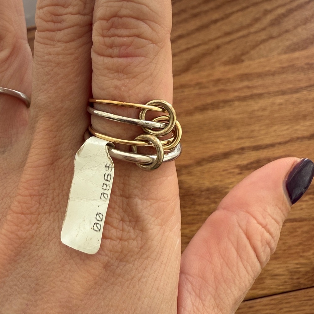 Gold and Silver Stacked Ring Set size 8